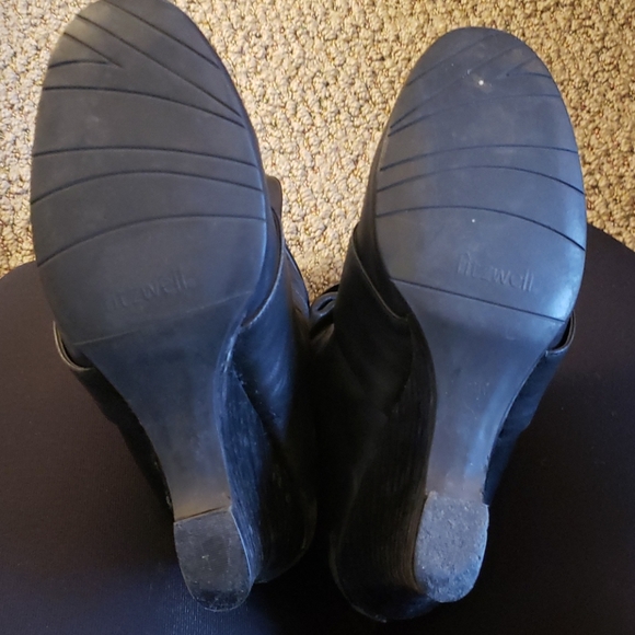 Fitzwell black slouch wedge boots - Picture 4 of 4